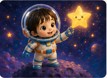 Luni touching a star